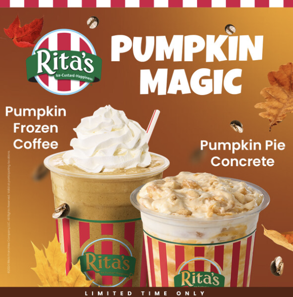 Rita’s意大利冰激淋店推出限时秋季新品